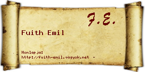 Fuith Emil névjegykártya